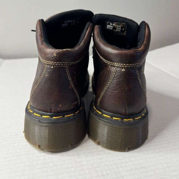VTG Dr. Martens 9763 Brown Ankle Boots Chunky 7 Eye men’s size 8 Women’s size 10 main image 2